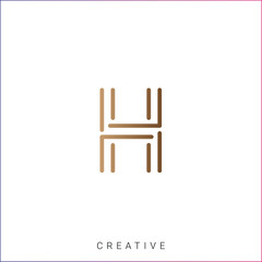 H Creative Latter Logo Design. By Custom Branding Logo. Creative Logo Design. Logo Template. Vector illustration. Modern Design. Monogram Design