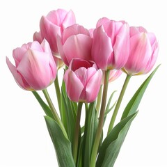 Fototapeta premium A Bunch of Pink Tulips in a Vase
