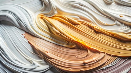 A white and yellow swirl of paint, with the yellow color dominating the scene