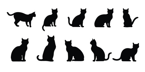 Cat silhouette vector design on white background