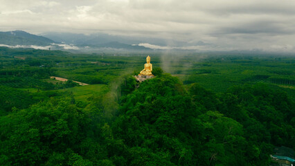 Opening clip, top view, mountain view at Phipun District ,The village with the best weather in Thailand.