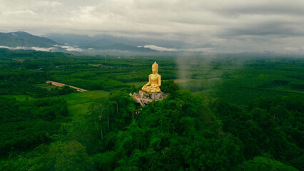 Opening clip, top view, mountain view at Phipun District ,The village with the best weather in Thailand.