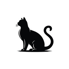 Cat silhouette vector design on white background
