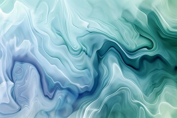 Nature inspired abstract concept of mental health, represented through fluid, liquid shapes