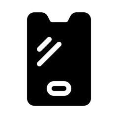 tempered glass icon with glyph style, perfect for user interface projects