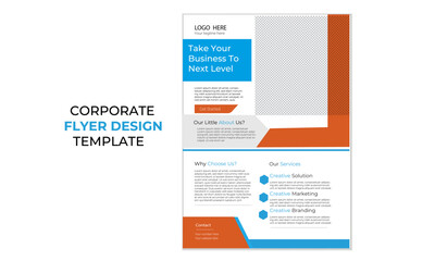 Modern and creative business flyer template.Colorful flyer for agency. A corporate flyer is a great tool for promoting your business.
