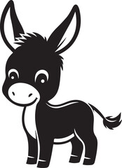 Donkey Kid Set vector silhouette logo art