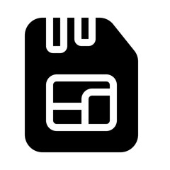 Fototapeta premium number card icon with glyph style, perfect for user interface projects