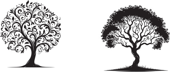tree silhouette vector