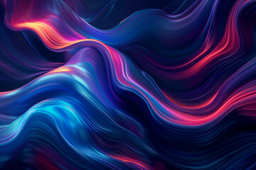 Obraz premium A beautiful abstract wallpaper that captures the fluidity of motion with abstract lines and suggesting movement and energy by Playing with gradient colors and transparency to enhance the dynamic feel