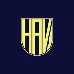 hav letter logo design