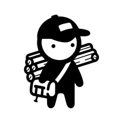 Farmer icon isolated illustration