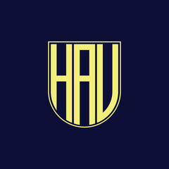 hau letter logo design