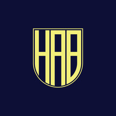 hab letter logo design