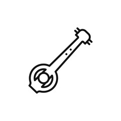 banjo icon logo sign vector outline