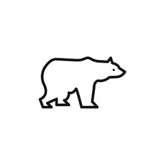 Bear icon logo sign vector outline