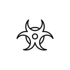 Biohazard icon logo sign vector outline