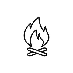 Campfire icon logo sign vector outline