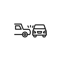 car side crash icon logo sign vector outline