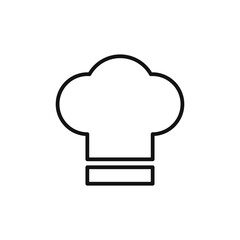 Chef hat icon logo sign vector outline