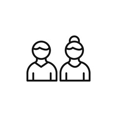 Child custody icon logo sign vector outline