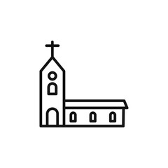 Church icon logo sign vector outline