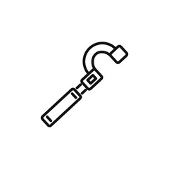 digital micrometer icon logo sign vector outline