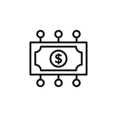 Digital Currency icon logo sign vector outline