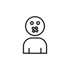 discrimination or censorship icon logo sign vector outline