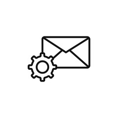 Email settings icon logo sign vector outline