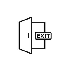Exit icon logo sign vector outline