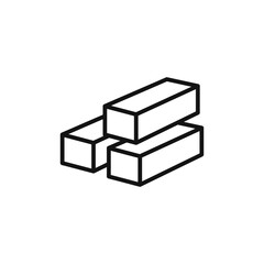 Obraz premium gold bars icon logo sign vector outline