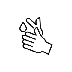 hand gel icon logo sign vector outline