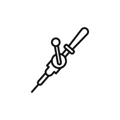 Hand drill icon logo sign vector outline
