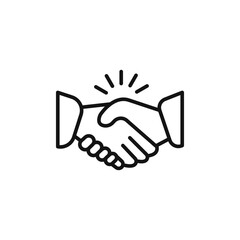 Obraz premium Handshake icon logo sign vector outline