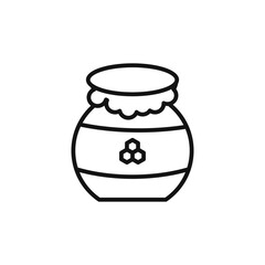 Honey jar icon logo sign vector outline