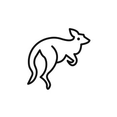 kangaroo icon logo sign vector outline