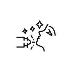 laser dermatology icon logo sign vector outline