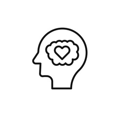 Mental Health icon logo sign vector outline