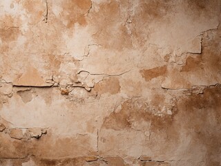 A close-up view of a crumbling plaster wall showcasing cracks, chips, and aged textures, ideal for backgrounds or designs.