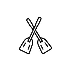 oar icon logo sign vector outline