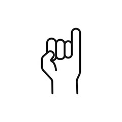 Promise finger gesture icon logo sign vector outline