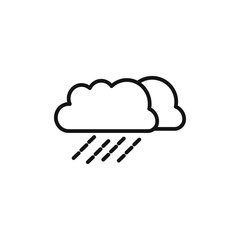 rain and cloud icon logo sign vector outline