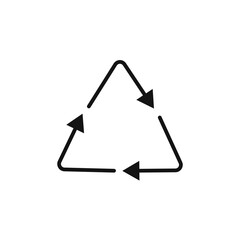 Recycle icon logo sign vector outline