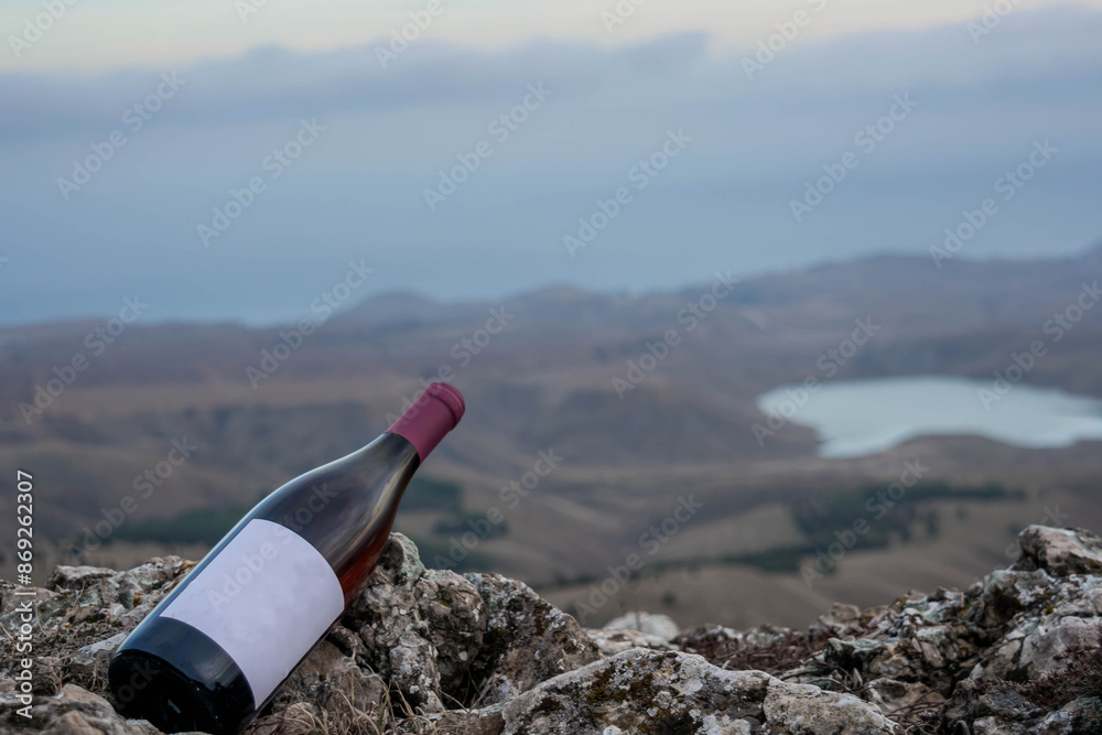 Canvas Prints Bottle of wine in nature