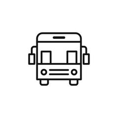 School Bus icon logo sign vector outline