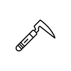 Scythe icon logo sign vector outline
