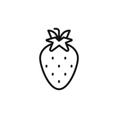 strawberry icon logo sign vector outline