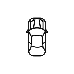 Top view car icon logo sign vector outline