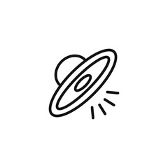 ufo flying icon logo sign vector outline